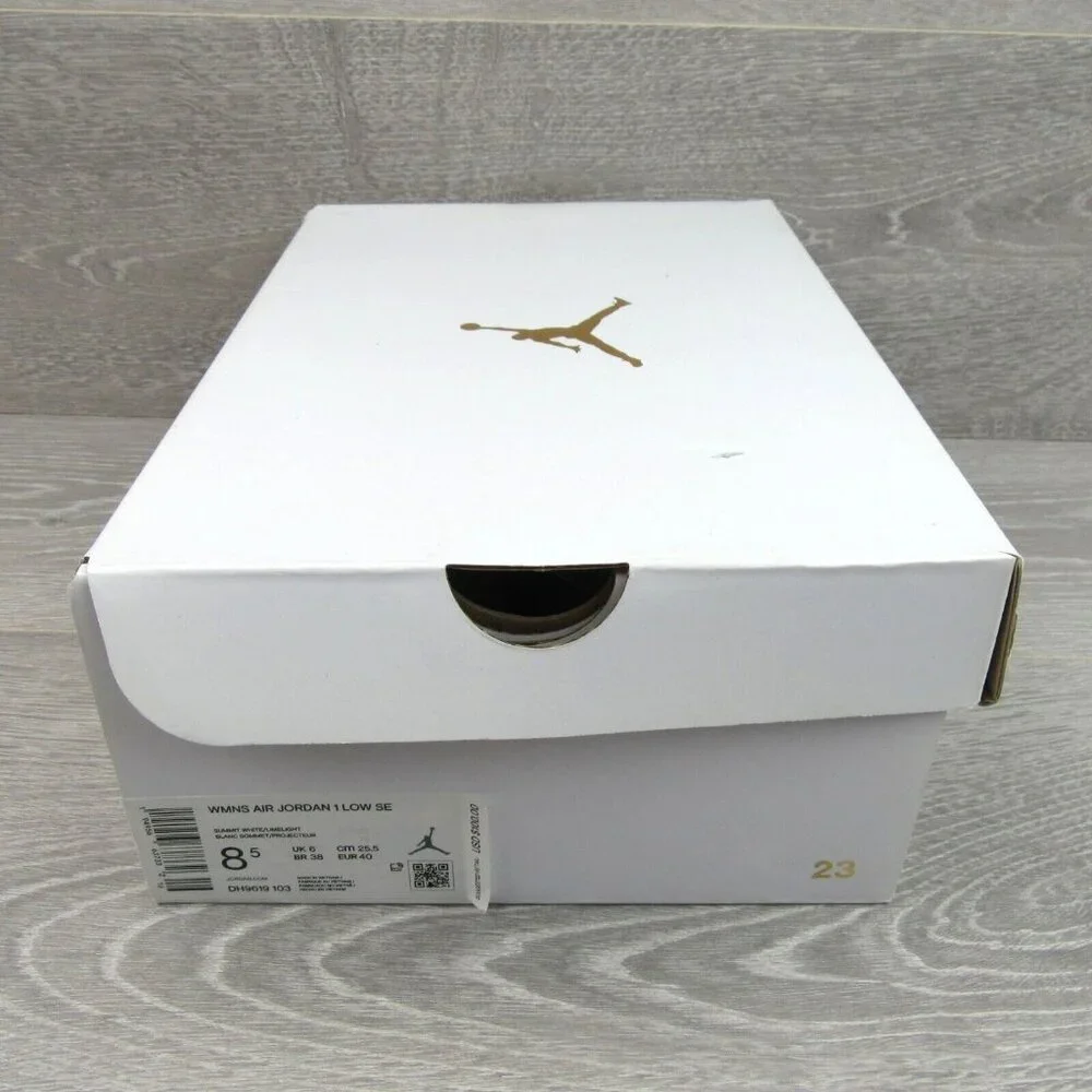 Air Jordan 1 Low SE Summit White Limelight Womens Size 8.5 NEW - Picture 12 of 14